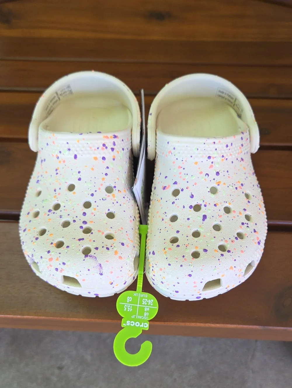 CROCS Toddler size 8C - Cream Glow in the Dark Clogs